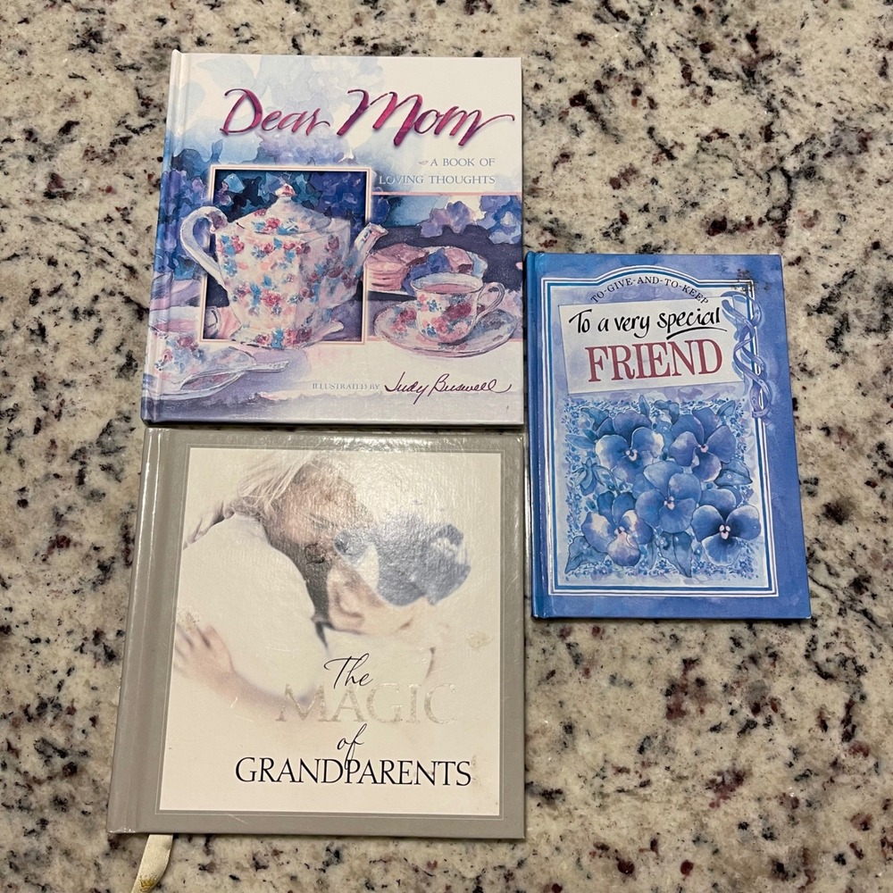 Lot of 3 Vintage Gift Books Dear Mom Grandparents Special Friend Judy Buswell